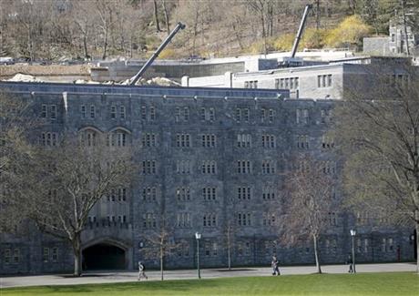 A cadet barracks that will be named in honor of Gen. Benjamin O. Davis Jr. is under construction behind existing barracks at the U.S. Military Academy on Tuesday, April 28, 2015, in West Point, N.Y. Davis entered West Point in 1932 as its only...