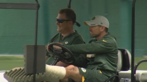 Matt LaFleur golf cart