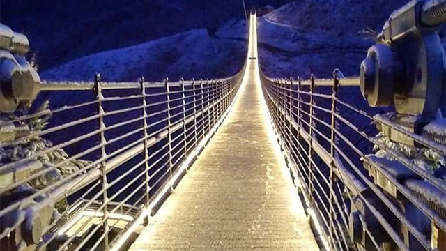 Gatlinburg Skybridge lights